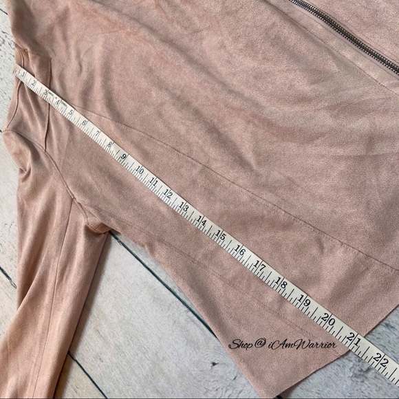 BlankNYC NWT blush rose faux suede spring draped jacket *shop@iamwarrior - Picture 11 of 13